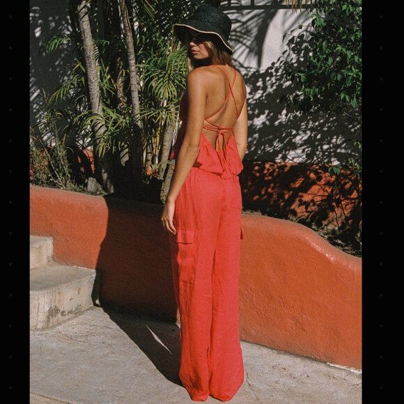 L Space - Sundown Cargo Pant - Grapefruit - Picture 2 of 5